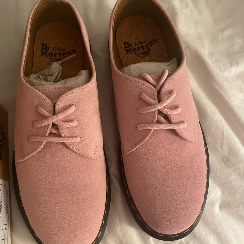 Dr. Martens iced pink suede size 8.  New with tags